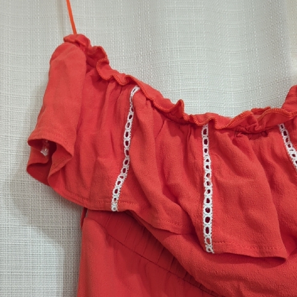 Red Ruffled Jumpsuit - Picture 10 of 16